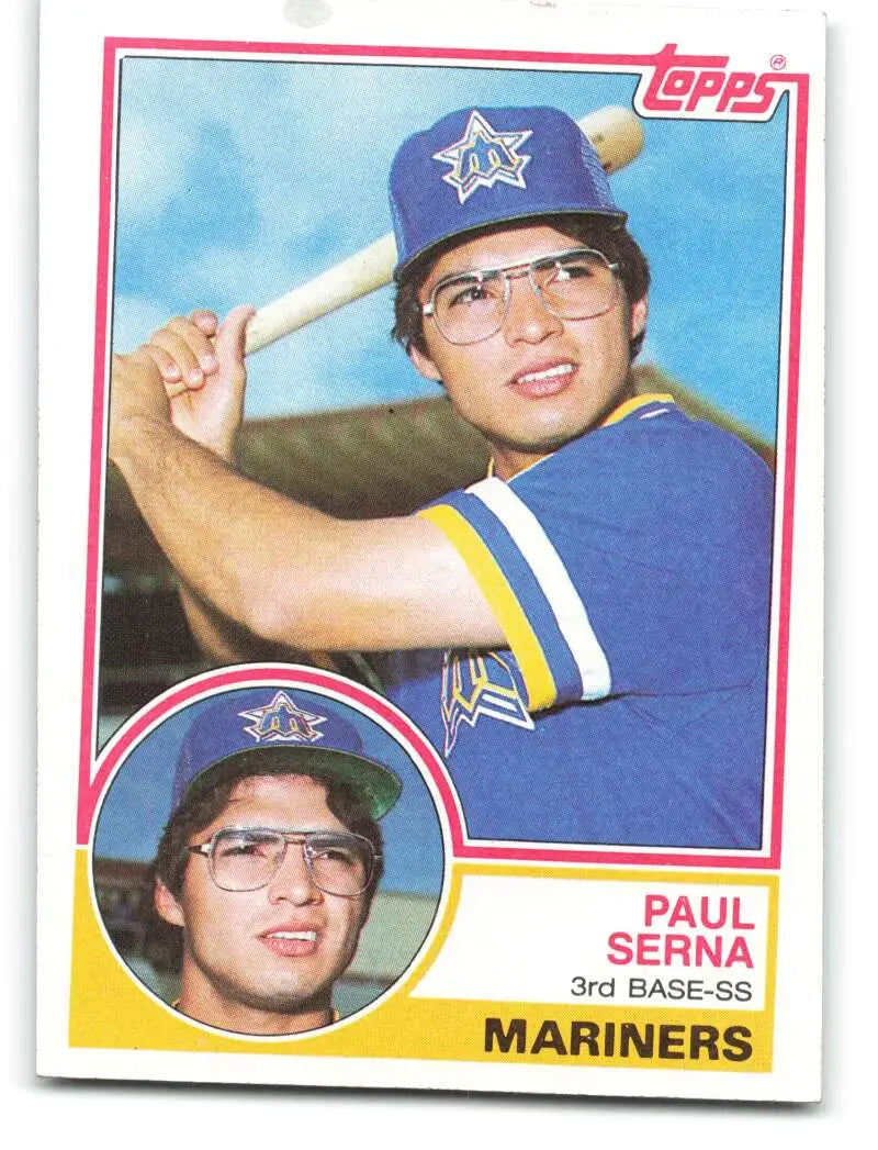 1983 Topps #492 Paul Serna EX Excellent Seattle Mariners Baseball Card - Baseball Card Single