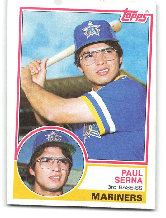 1983 Topps #492 Paul Serna EX Excellent Seattle Mariners Baseball Card - Baseball Card Single