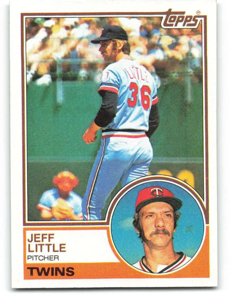 1983 Topps #499 Jeff Little EX Excellent RC Rookie Minnesota Twins Baseball Card - Baseball Card Single