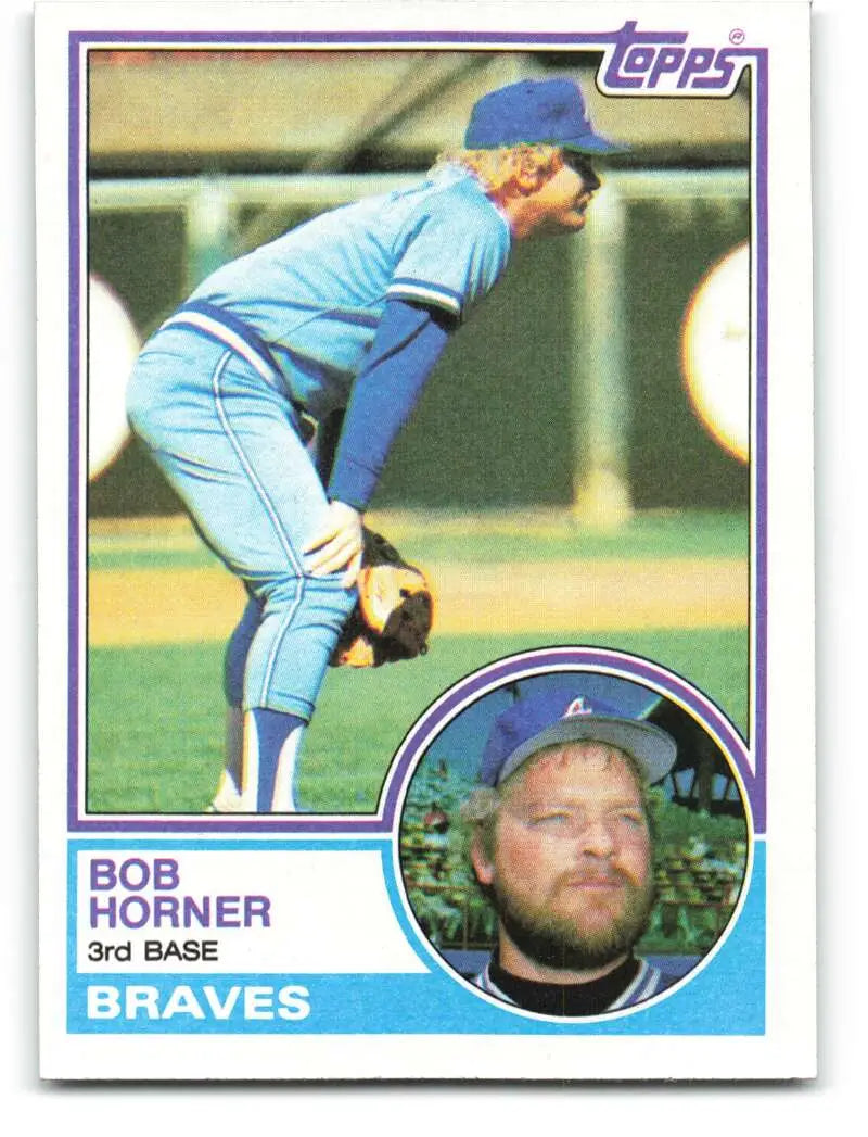 1983 Topps #50 Bob Horner EX Excellent Atlanta Braves Baseball Card - Baseball Card Single