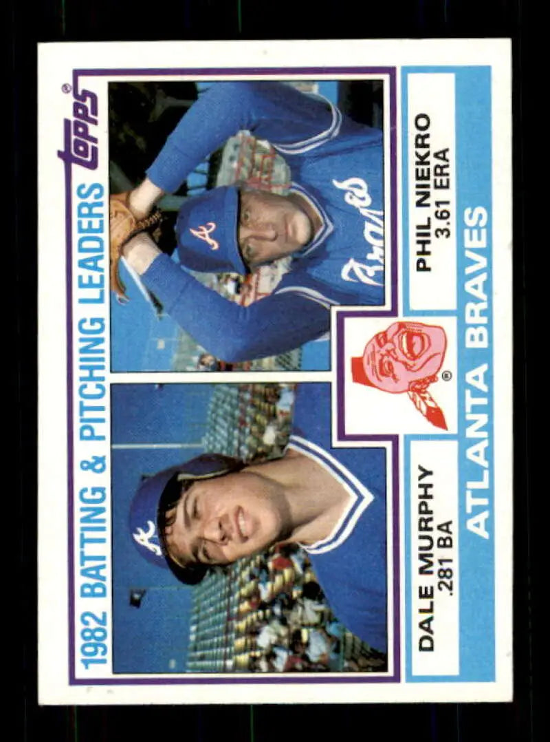 1983 Topps #502 Dale Murphy/Phil Niekro EX Excellent Atlanta Braves Baseball Card - Baseball Card Single