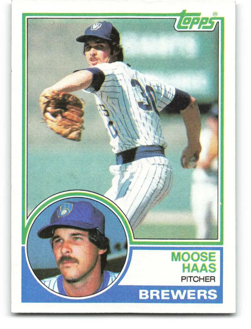 1983 Topps #503 Moose Haas EX Excellent Milwaukee Brewers Baseball Card - Baseball Card Single