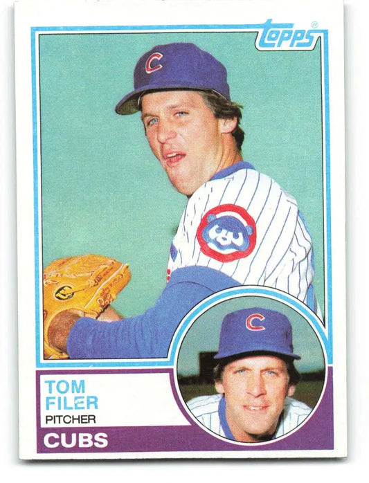 1983 Topps #508 Tom Filer EX Excellent RC Rookie Chicago Cubs Baseball Card - Baseball Card Single