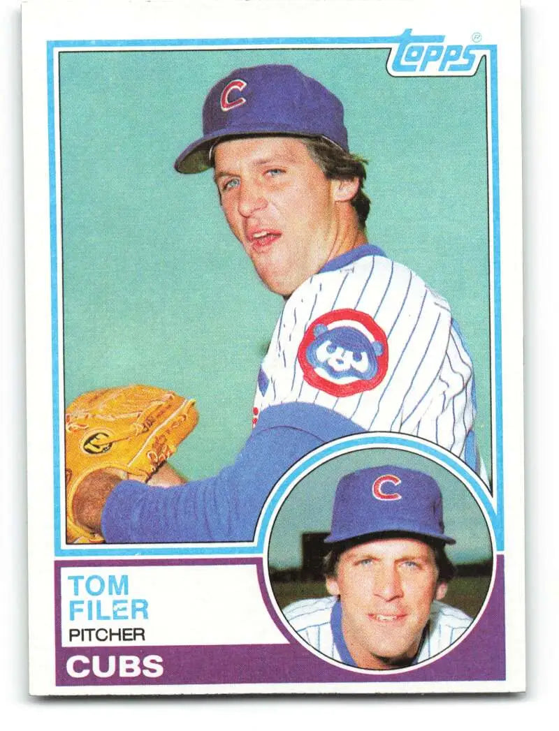 1983 Topps #508 Tom Filer EX Excellent RC Rookie Chicago Cubs Baseball Card - Baseball Card Single