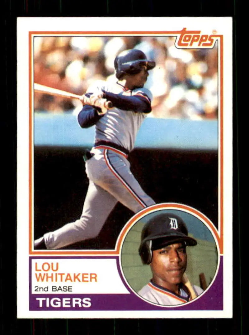 1983 Topps #509 Lou Whitaker EX Excellent Detroit Tigers Baseball Card - Baseball Card Single
