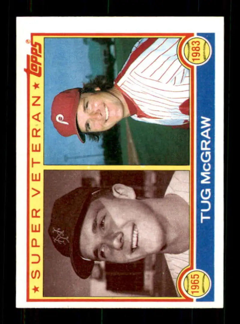 1983 Topps #511 Tug McGraw EX Excellent New York Mets/Philadelphia Phillies Baseball Card - Baseball Card Single