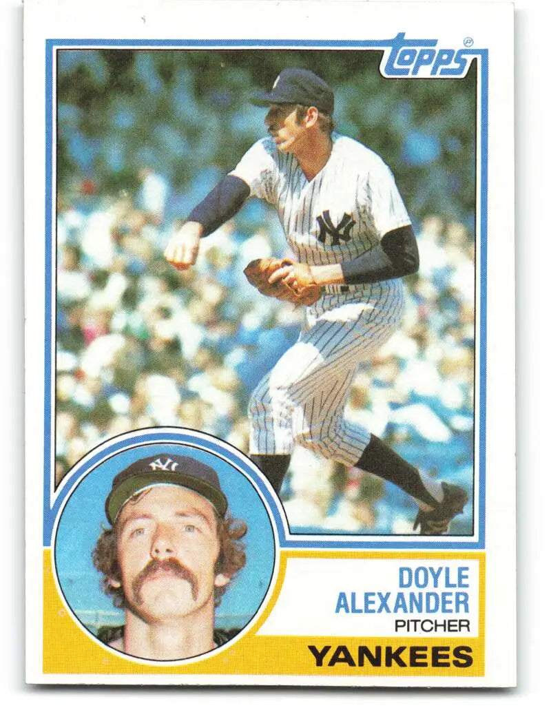 1983 Topps #512 Doyle Alexander EX Excellent New York Yankees Baseball Card - Baseball Card Single