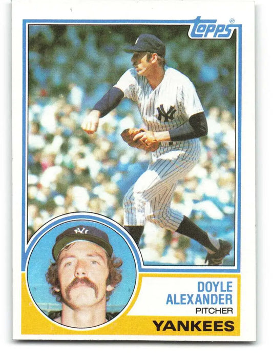 1983 Topps #512 Doyle Alexander EX Excellent New York Yankees Baseball Card - Baseball Card Single