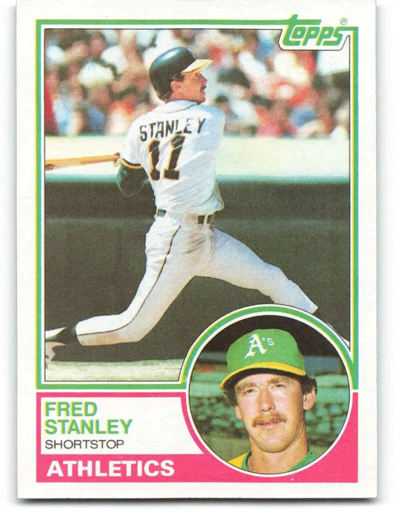 1983 Topps #513 Fred Stanley EX Excellent Oakland Athletics Baseball Card - Baseball Card Single