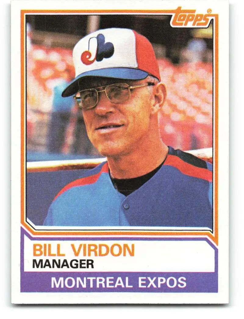 1983 Topps #516 Bill Virdon EX Excellent Montreal Expos Baseball Card - Baseball Card Single