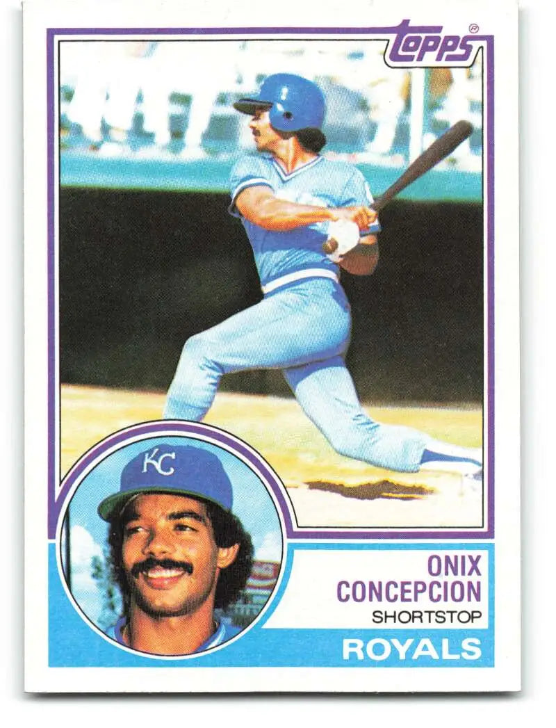 1983 Topps #52 Onix Concepcion EX Excellent RC Rookie Kansas City Royals Baseball Card - Baseball Card Single