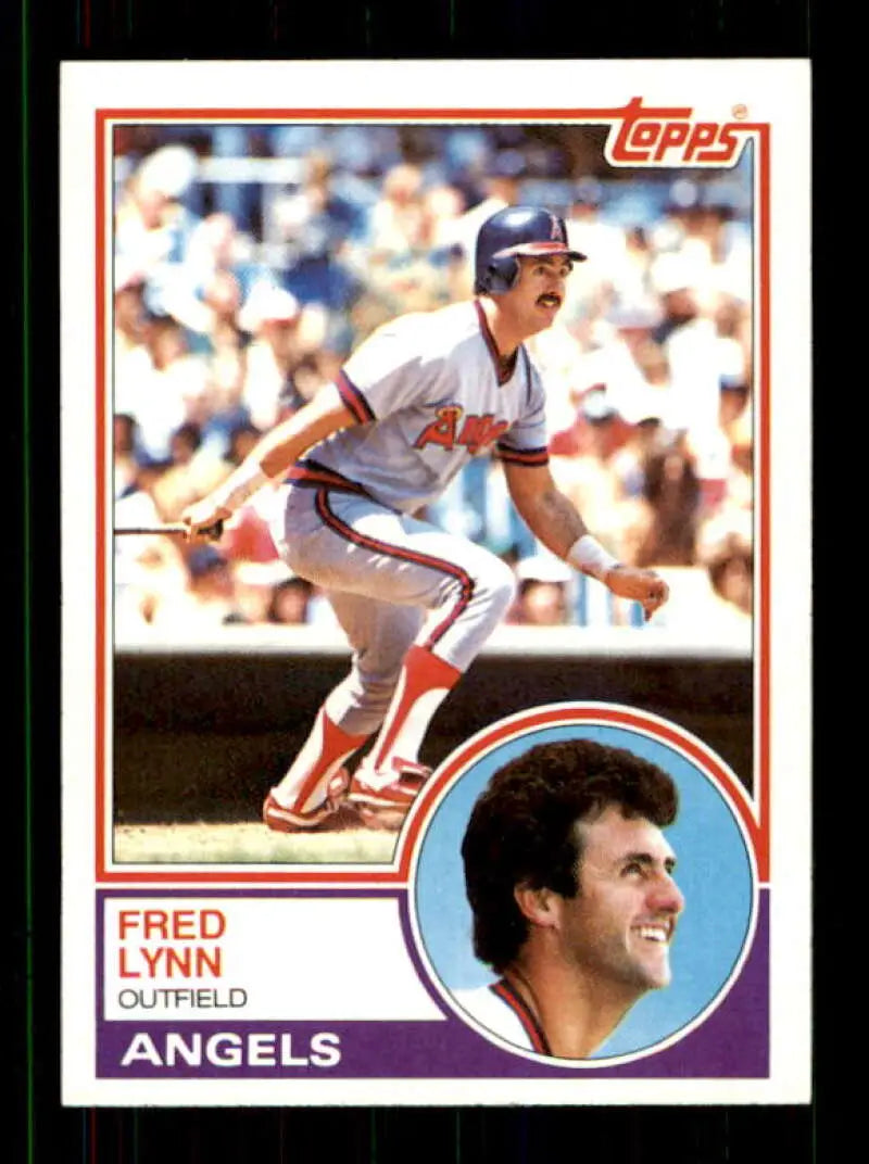 1983 Topps #520 Fred Lynn EX Excellent California Angels Baseball Card - Baseball Card Single