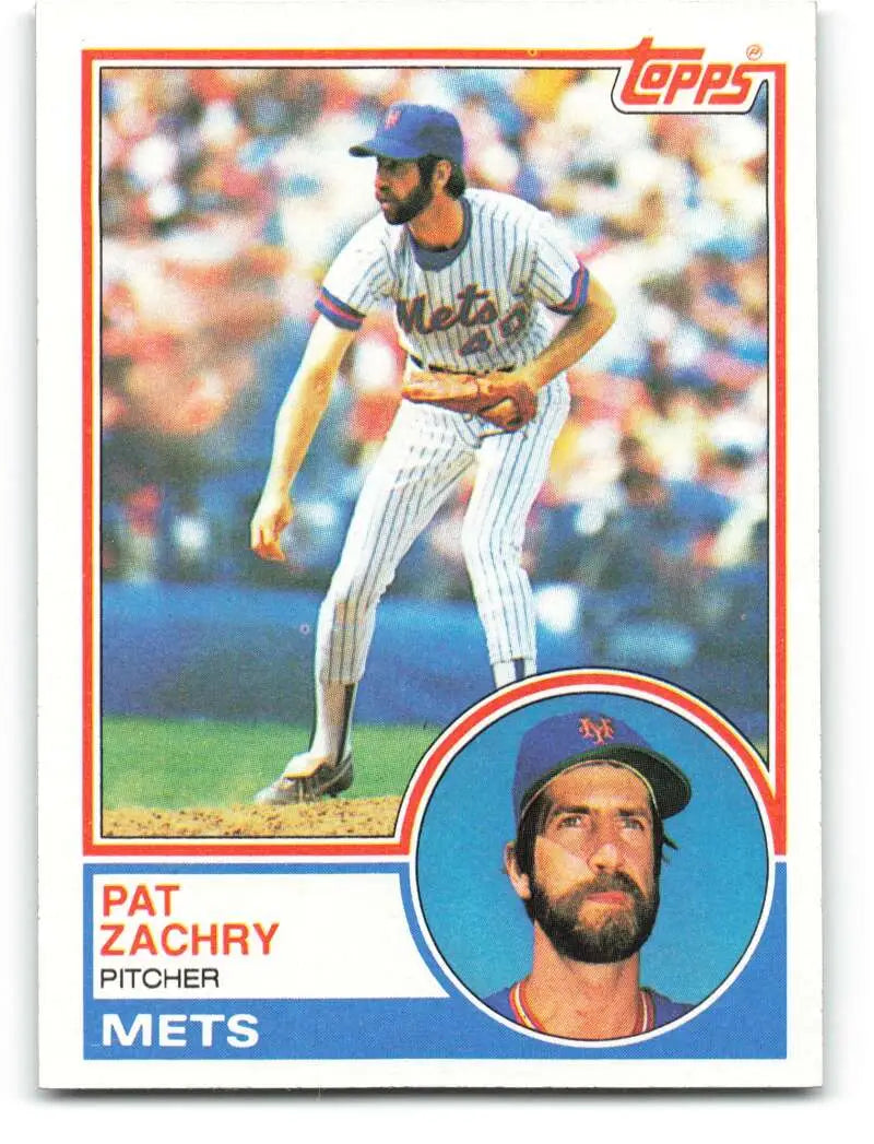 1983 Topps #522 Pat Zachry EX Excellent New York Mets Baseball Card - Baseball Card Single