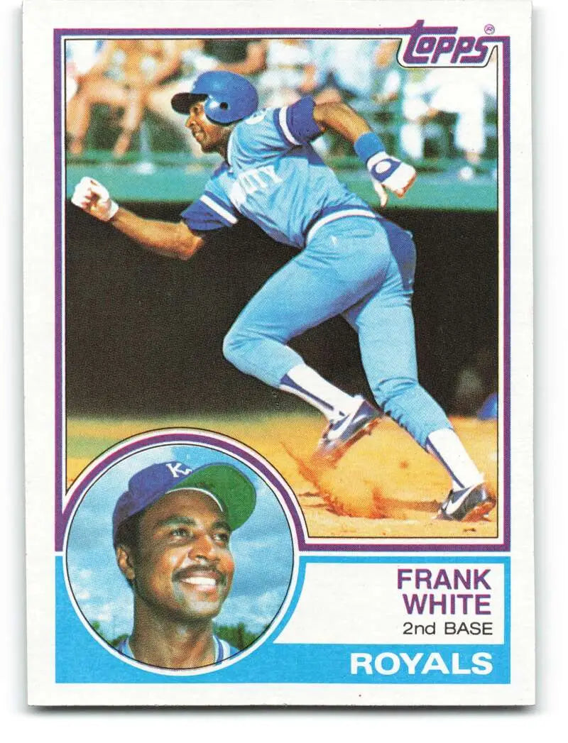 1983 Topps #525 Frank White EX Excellent Kansas City Royals Baseball Card - Baseball Card Single