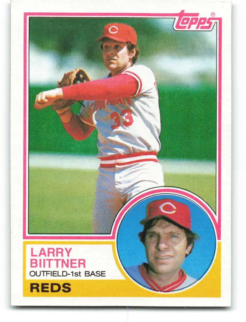 1983 Topps #527 Larry Biittner EX Excellent Cincinnati Reds Baseball Card - Baseball Card Single