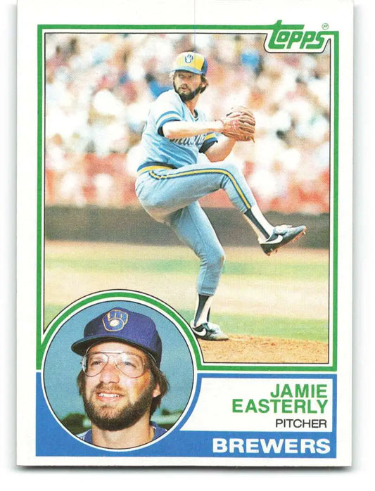 1983 Topps #528 Jamie Easterly EX Excellent Milwaukee Brewers Baseball Card - Baseball Card Single