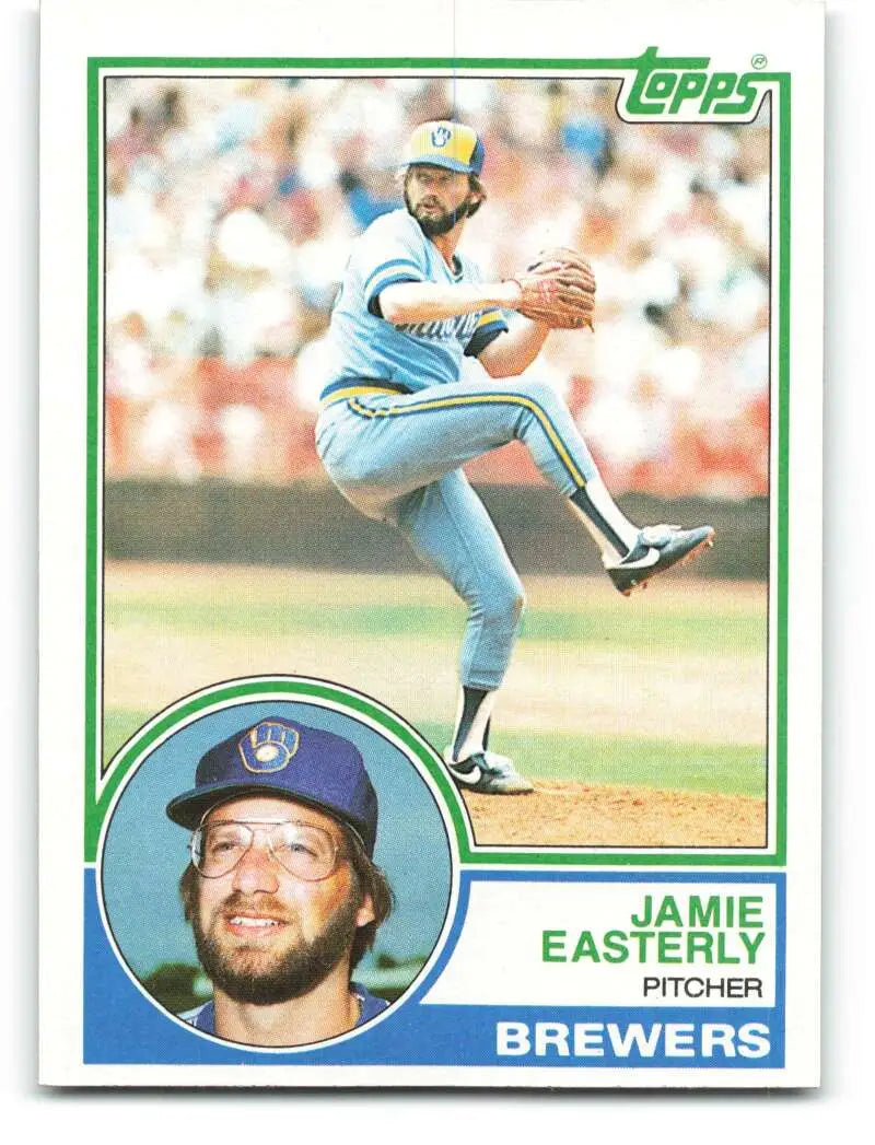1983 Topps #528 Jamie Easterly EX Excellent Milwaukee Brewers Baseball Card - Baseball Card Single