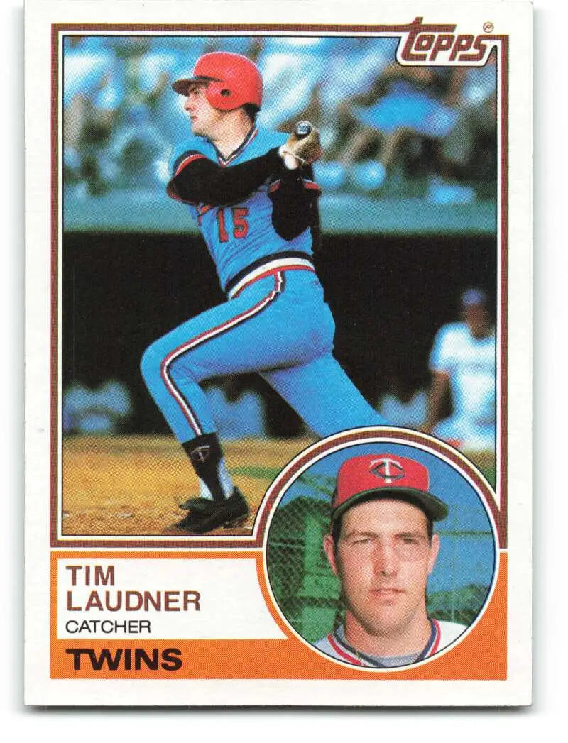 1983 Topps #529 Tim Laudner EX Excellent Minnesota Twins Baseball Card - Baseball Card Single