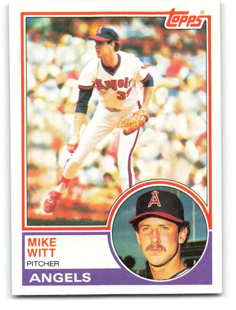 1983 Topps #53 Mike Witt EX Excellent California Angels Baseball Card - Baseball Card Single