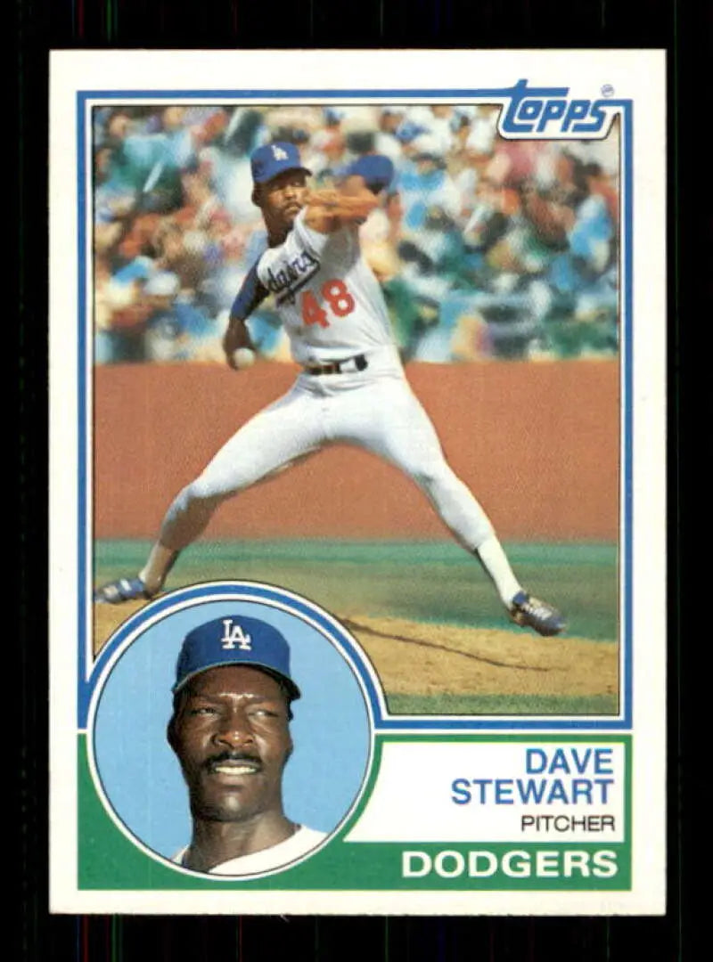 1983 Topps #532 Dave Stewart EX Excellent Los Angeles Dodgers Baseball Card - Baseball Card Single