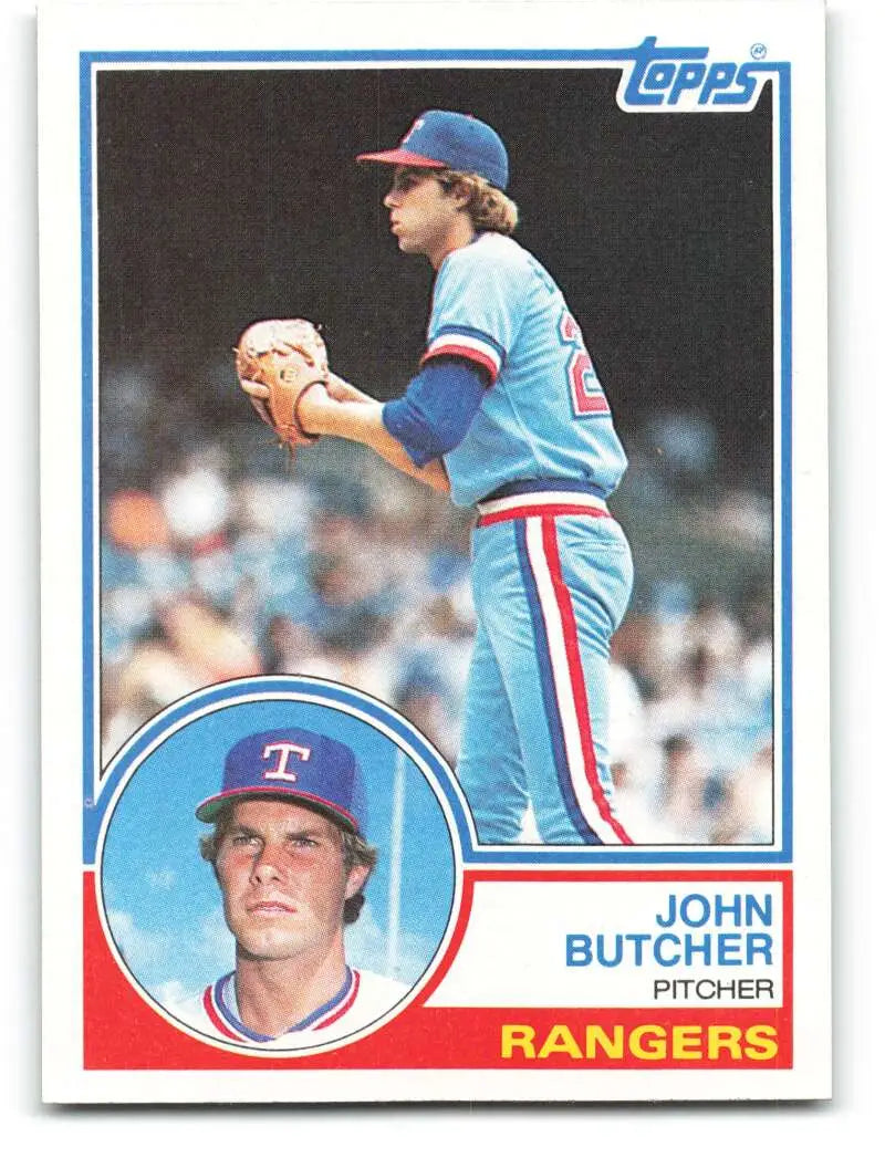 1983 Topps #534 John Butcher EX Excellent Texas Rangers Baseball Card - Baseball Card Single