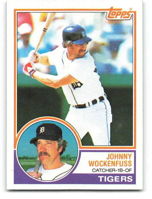 1983 Topps #536 John Wockenfuss EX Excellent Detroit Tigers Baseball Card - Baseball Card Single