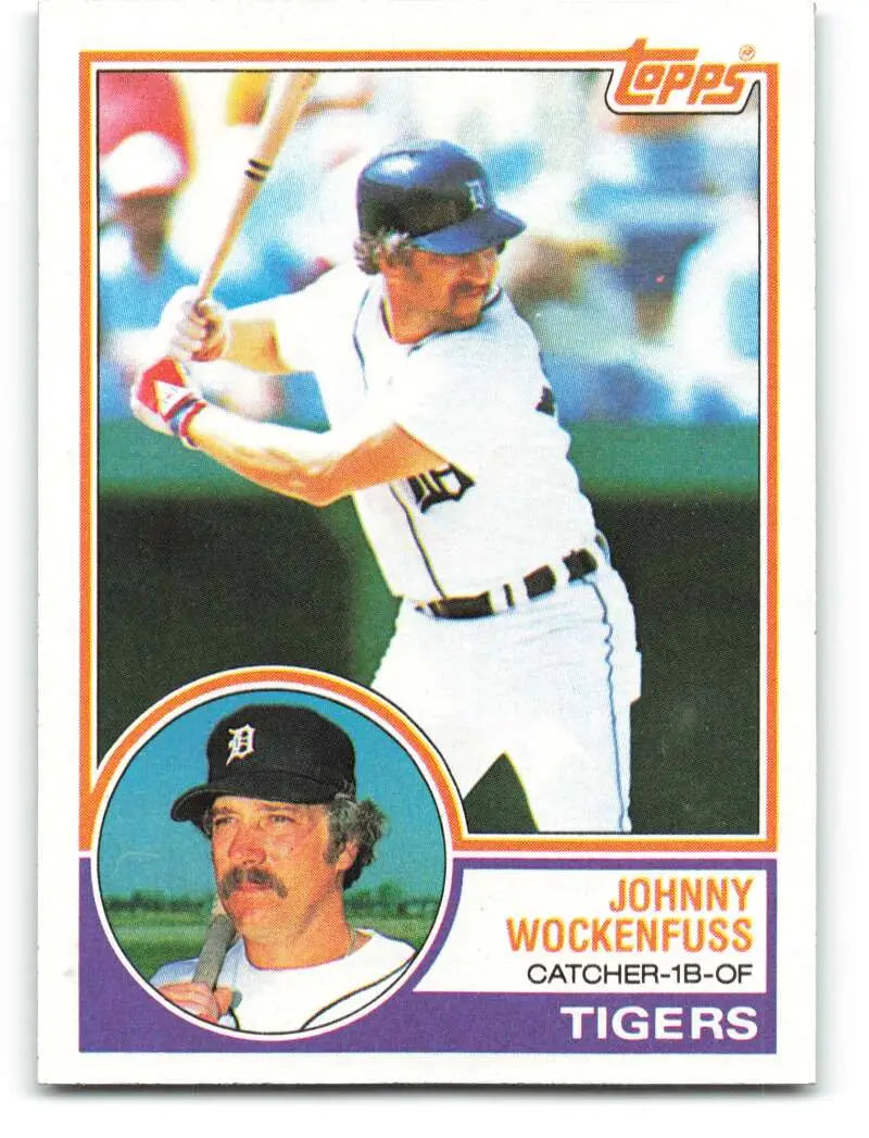 1983 Topps #536 John Wockenfuss EX Excellent Detroit Tigers Baseball Card - Baseball Card Single