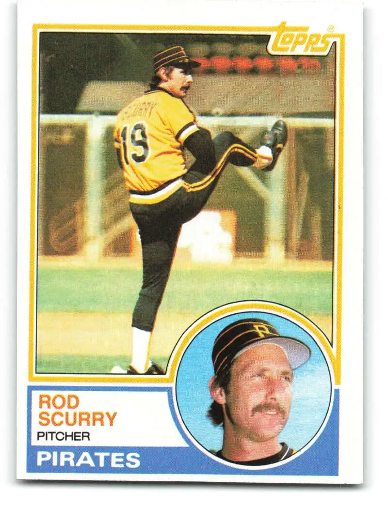 1983 Topps #537 Rod Scurry EX Excellent Pittsburgh Pirates Baseball Card - Baseball Card Single