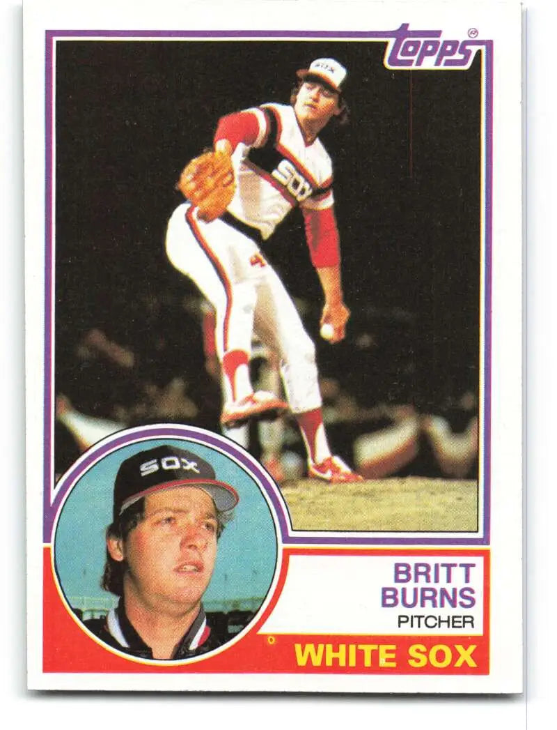 1983 Topps #541 Britt Burns EX Excellent Chicago White Sox Baseball Card - Baseball Card Single