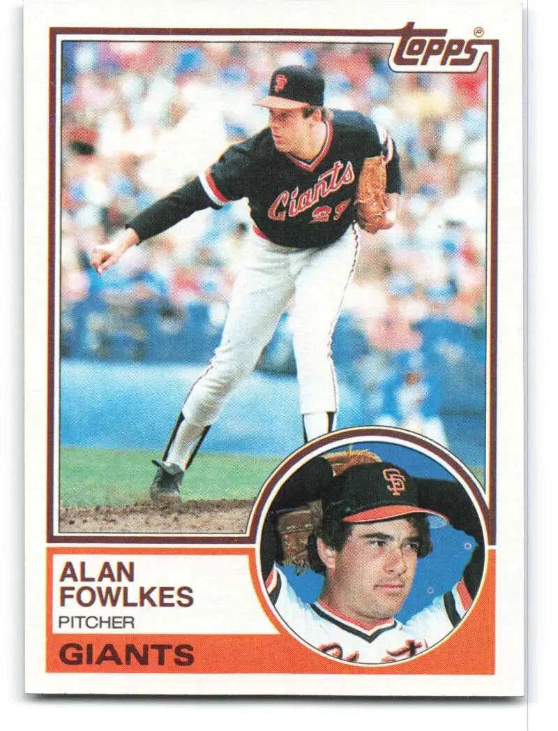 1983 Topps #543 Alan Fowlkes EX Excellent RC Rookie San Francisco Giants Baseball Card - Baseball Card Single