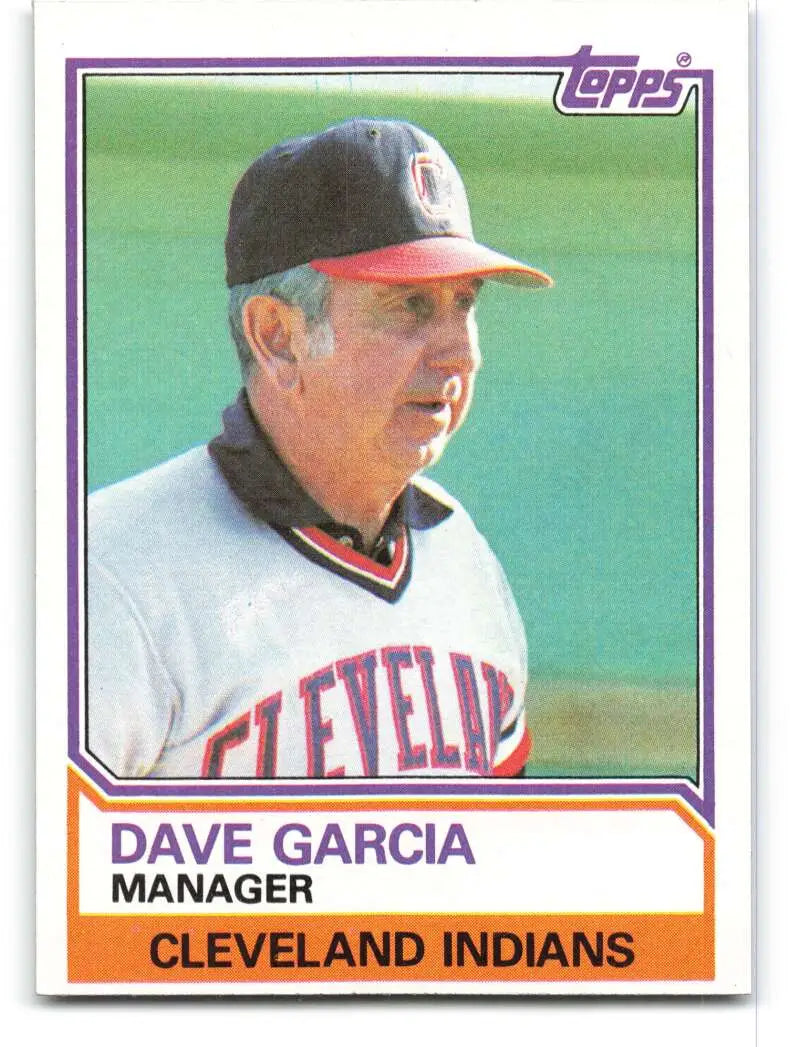 1983 Topps #546 Dave Garcia EX Excellent Cleveland Indians Baseball Card - Baseball Card Single