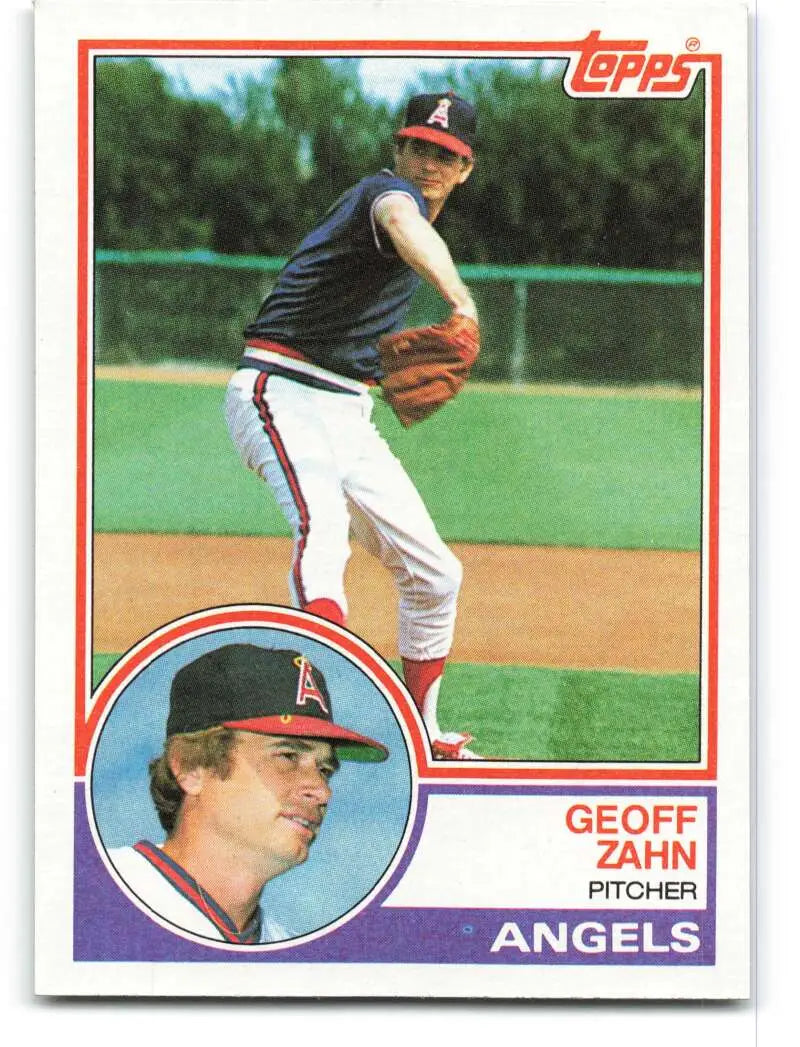 1983 Topps #547 Geoff Zahn EX Excellent California Angels Baseball Card - Baseball Card Single