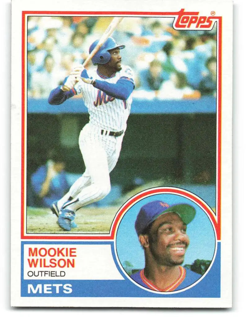 1983 Topps #55 Mookie Wilson EX Excellent New York Mets Baseball Card - Baseball Card Single