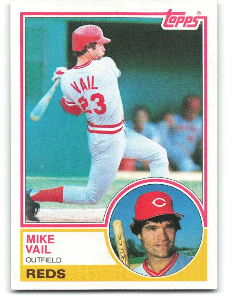 1983 Topps #554 Mike Vail EX Excellent Cincinnati Reds Baseball Card - Baseball Card Single