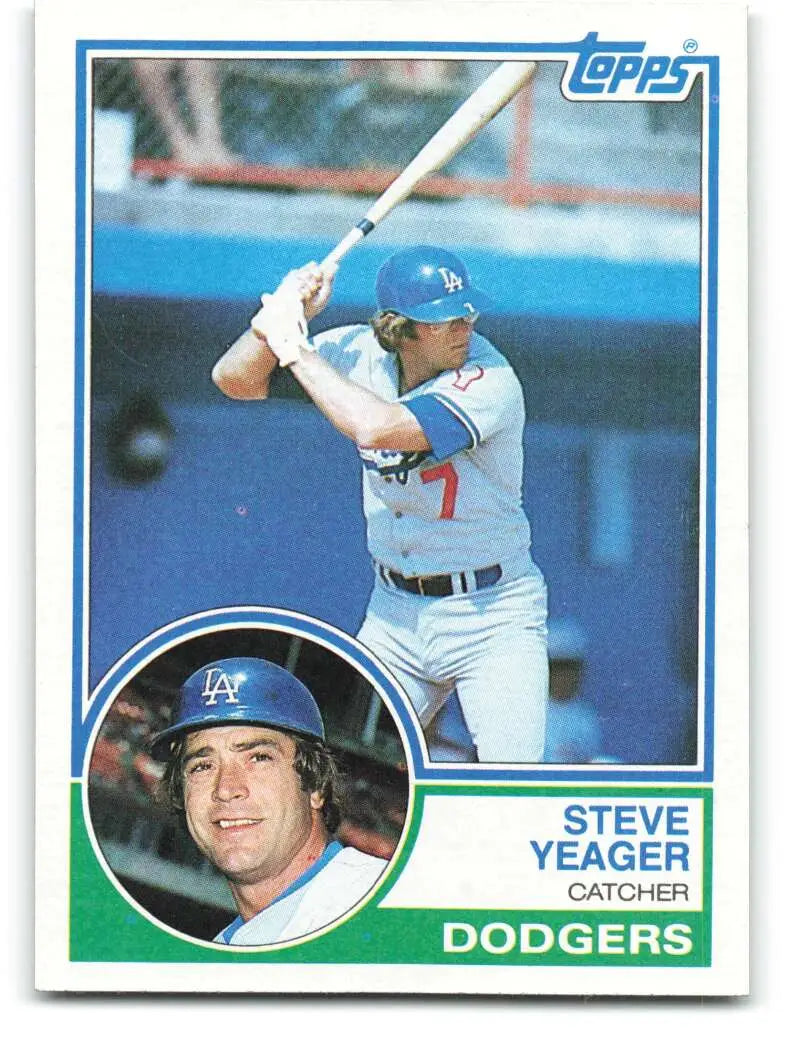 1983 Topps #555 Steve Yeager EX Excellent Los Angeles Dodgers Baseball Card - Baseball Card Single