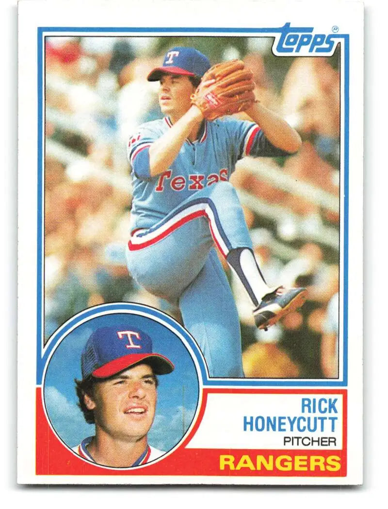 1983 Topps #557 Rick Honeycutt EX Excellent Texas Rangers Baseball Card - Baseball Card Single