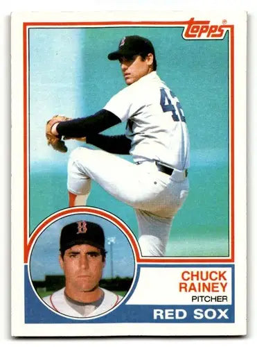 Chuck Rainey Boston Red Sox baseball card from 1983 Topps #56 with near mint condition