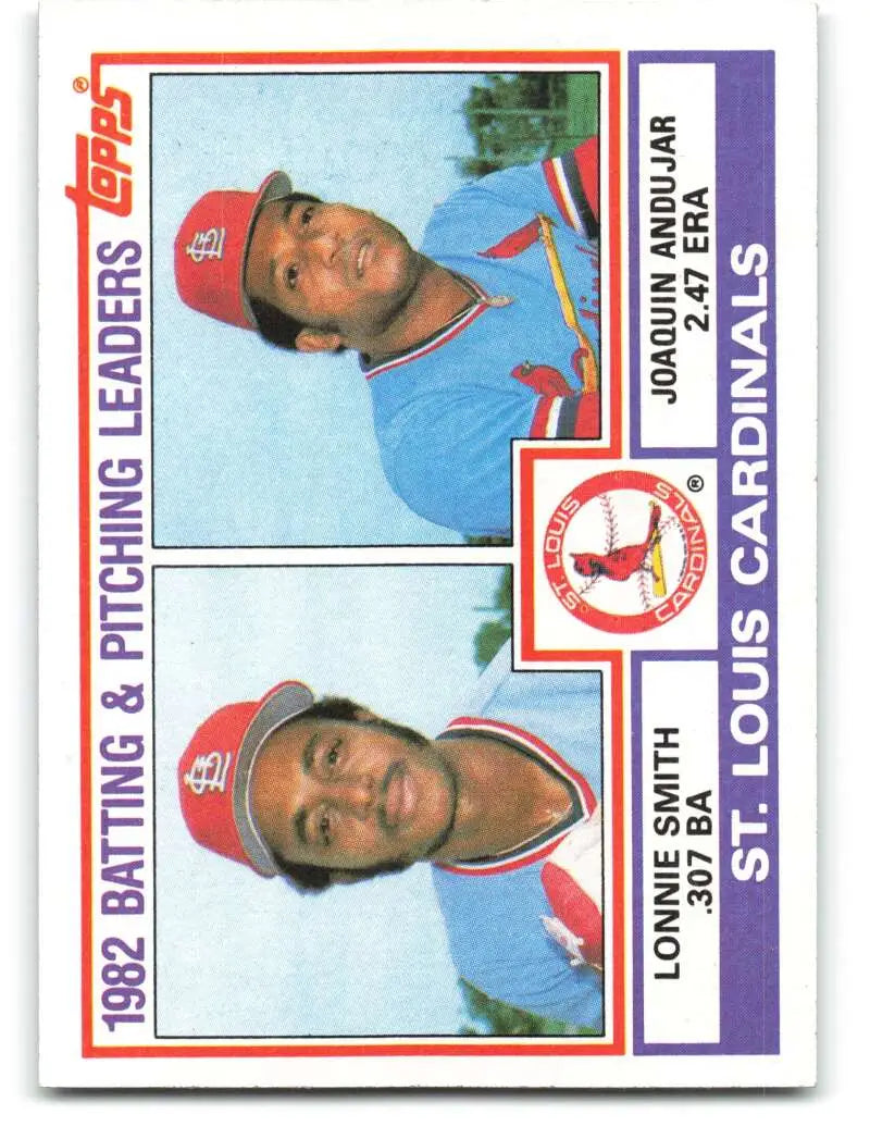 1983 Topps #561 Lonnie Smith/Joaquin Andujar EX Excellent St. Louis Cardinals Baseball Card - Baseball Card Single
