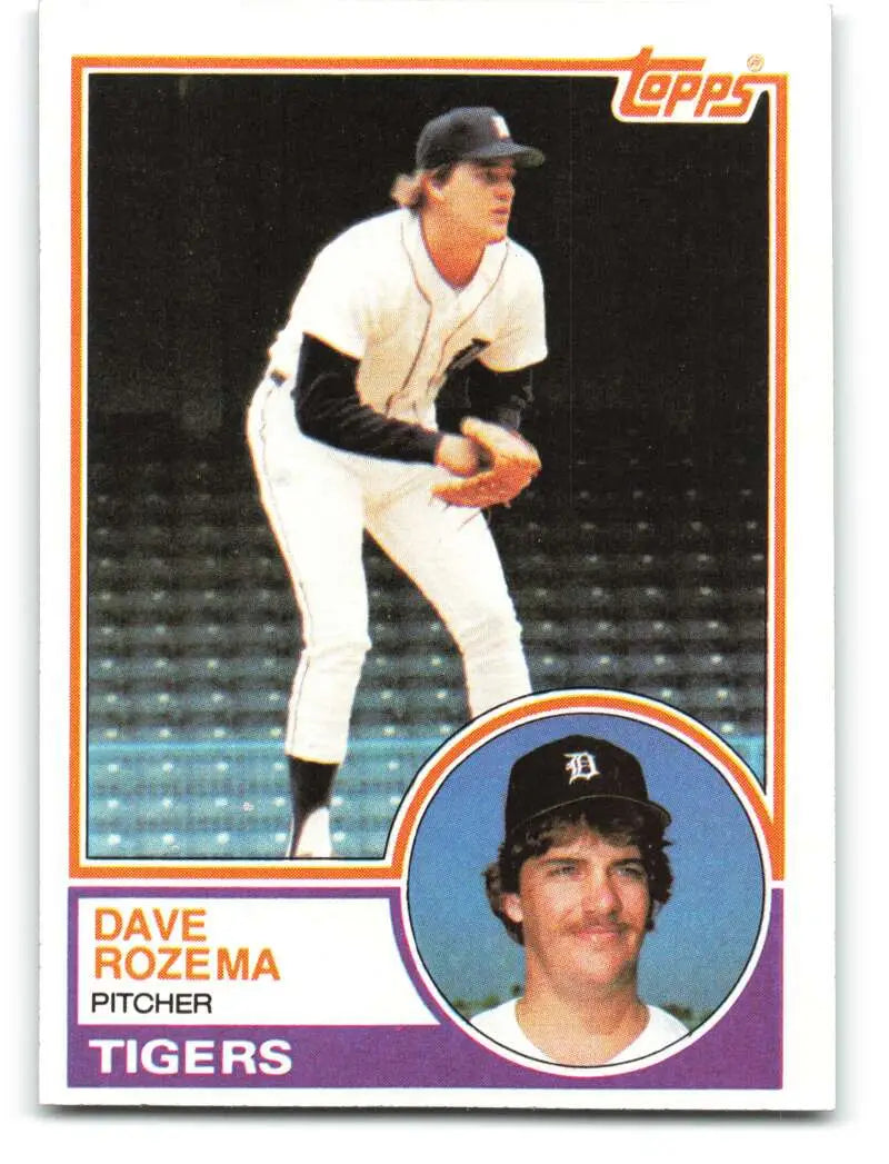 1983 Topps #562 Dave Rozema EX Excellent Detroit Tigers Baseball Card - Baseball Card Single