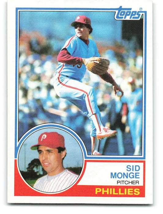 1983 Topps #564 Sid Monge EX Excellent Philadelphia Phillies Baseball Card - Baseball Card Single