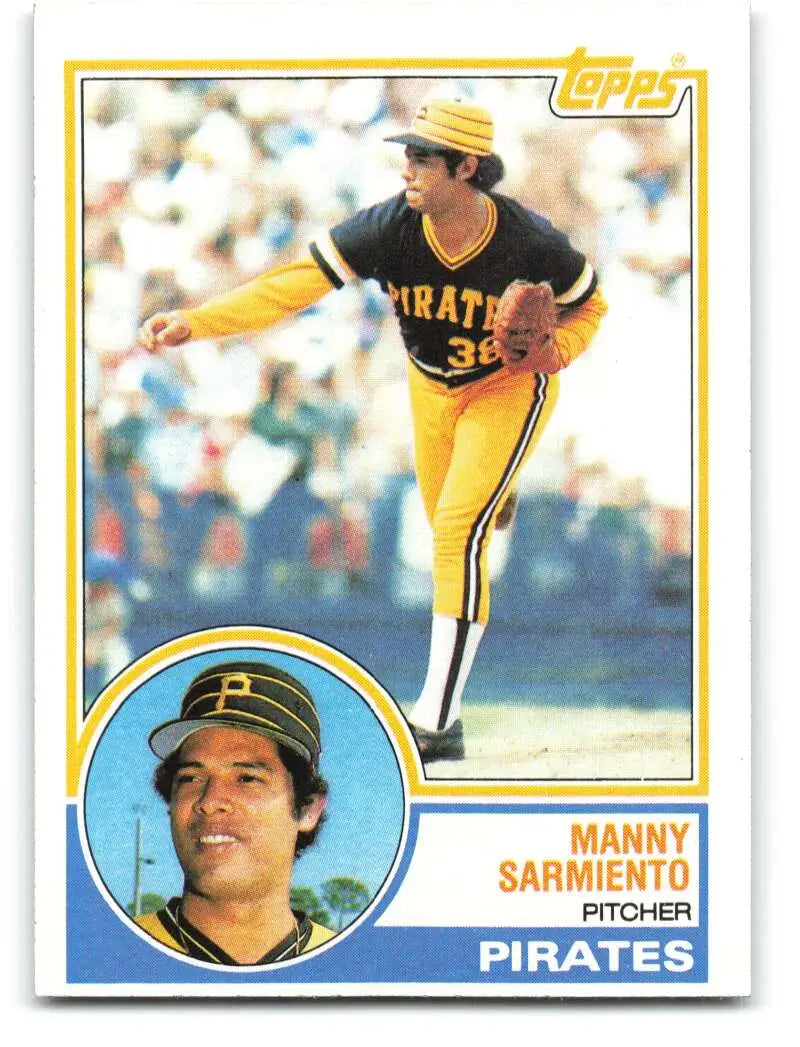 1983 Topps #566 Manny Sarmiento EX Excellent Pittsburgh Pirates Baseball Card - Baseball Card Single