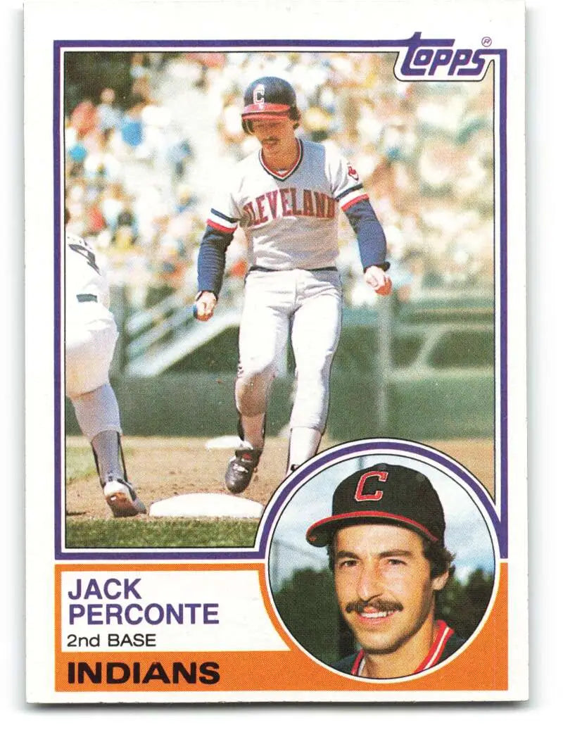 1983 Topps #569 Jack Perconte EX Excellent Cleveland Indians Baseball Card - Baseball Card Single
