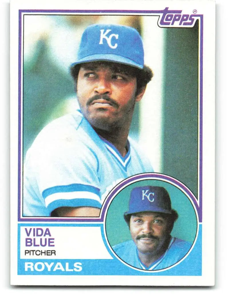 1983 Topps #570 Vida Blue EX Excellent Kansas City Royals Baseball Card - Baseball Card Single