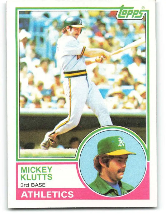 1983 Topps #571 Mickey Klutts EX Excellent Oakland Athletics Baseball Card - Baseball Card Single