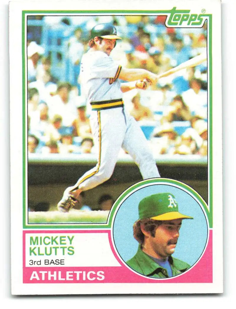 1983 Topps #571 Mickey Klutts EX Excellent Oakland Athletics Baseball Card - Baseball Card Single
