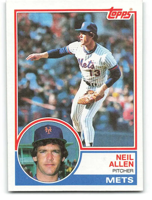 1983 Topps #575 Neil Allen EX Excellent New York Mets Baseball Card - Baseball Card Single