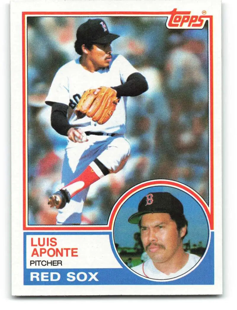1983 Topps #577 Luis Aponte EX Excellent RC Rookie Boston Red Sox Baseball Card - Baseball Card Single