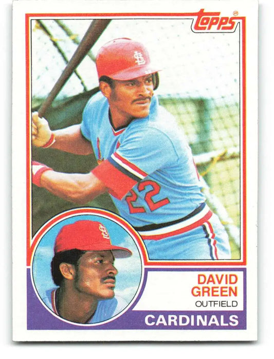 1983 Topps #578 David Green EX Excellent RC Rookie St. Louis Cardinals Baseball Card - Baseball Card Single