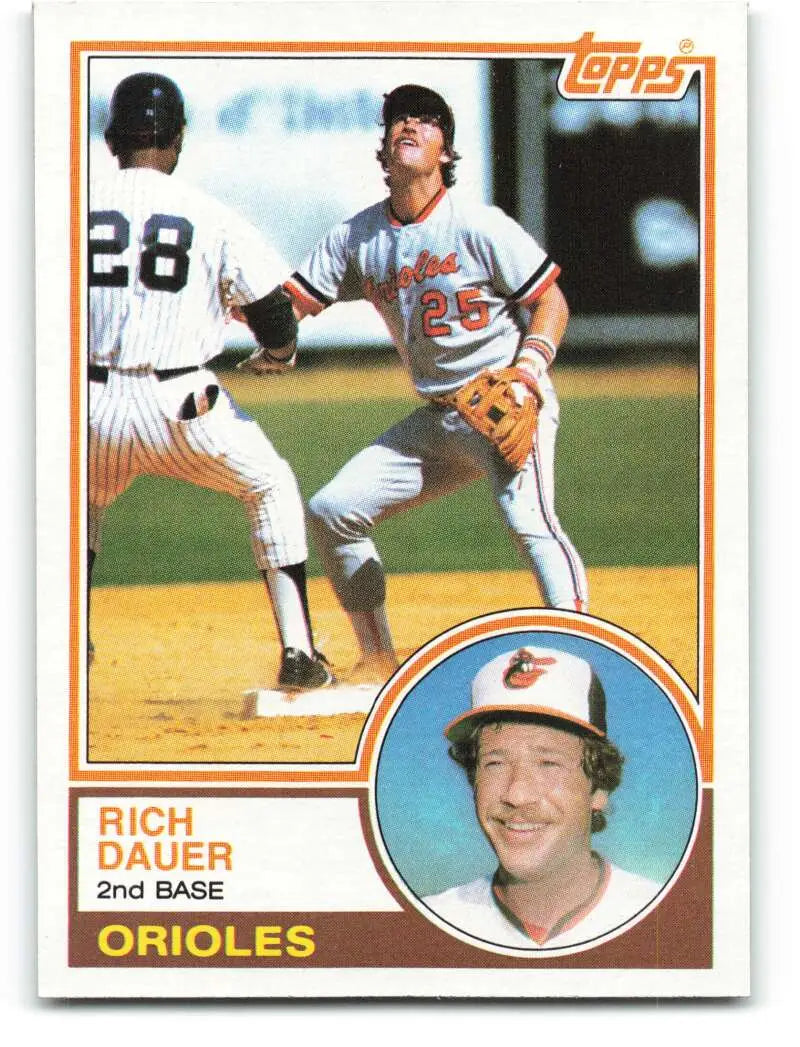 1983 Topps #579 Rich Dauer EX Excellent Baltimore Orioles Baseball Card - Baseball Card Single
