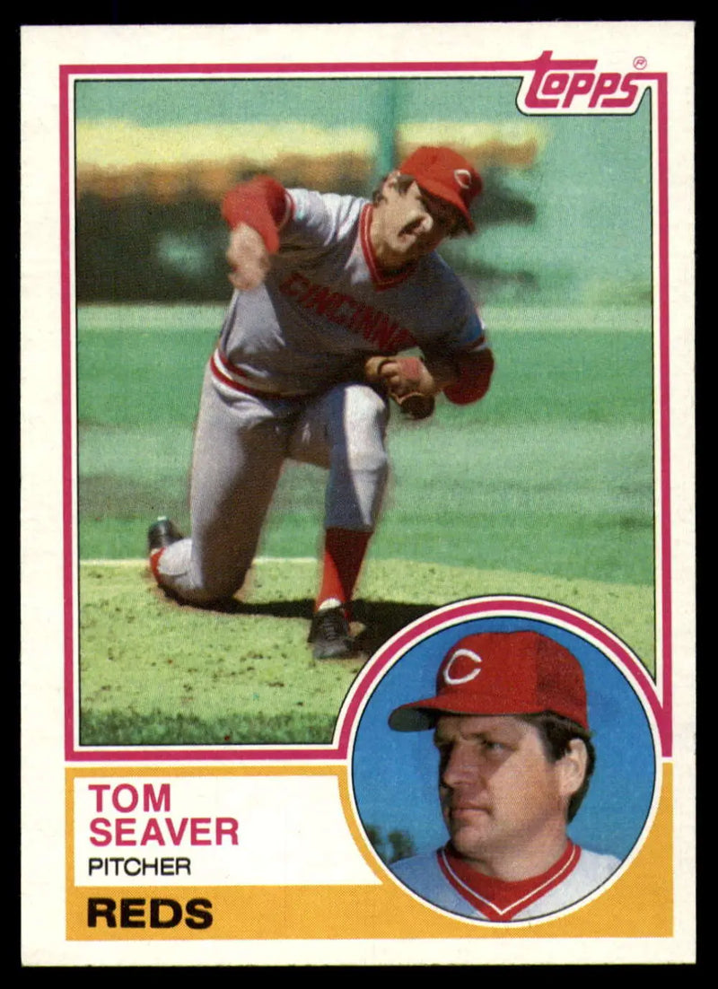 1983 Topps #580 Tom Seaver EX Excellent Cincinnati Reds Baseball Card - Baseball Card Single